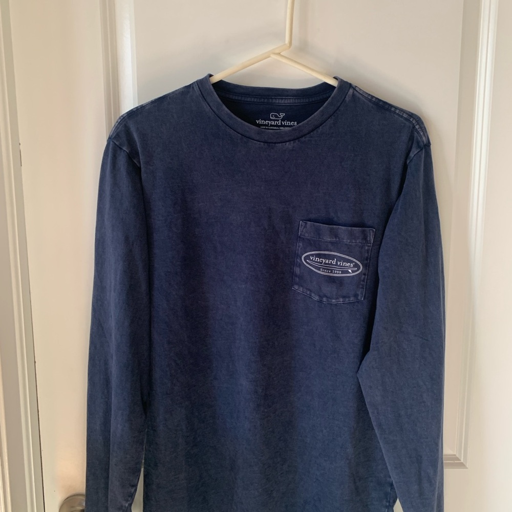 Vineyard Vines Men's Drift Dye Surf Logo Long-Sleeve Tee